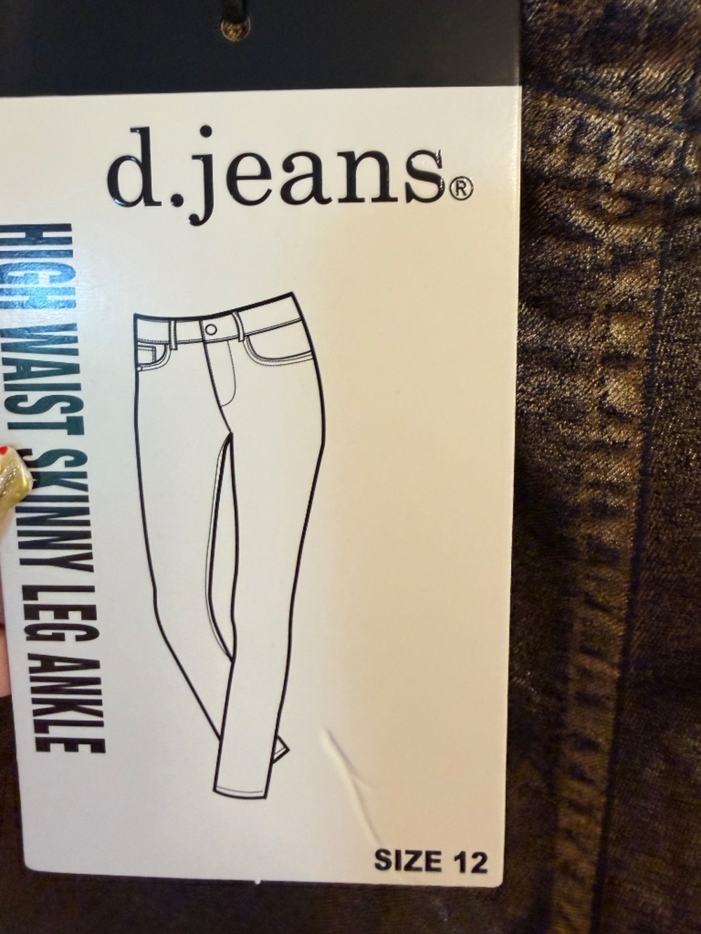d. jeans navy and gold jeans size 12 NWT - Picture 4 of 7